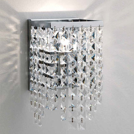 Appliques-Illuminando-MESSICO-AP-1-E27-LED-lampada-parete-cristallo-quadrati-moderno-classico-interno