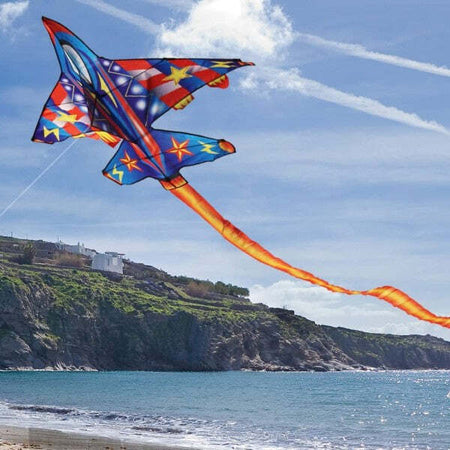 Aquilone-Aereo-Gioco-Esterno-Spiaggia-Facile-Da-Pilotare-Vari-Colori-110x70-Cm