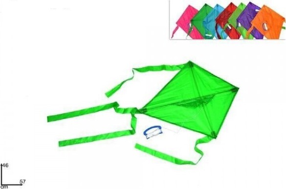 Aquilone-In-Nylon-Colori-Assortiti-Gioco-Divertimento-Bambini-Estate-57-X-46-Cm