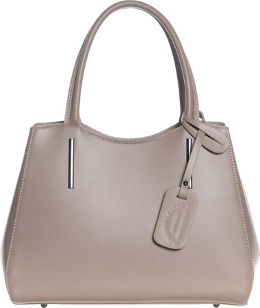 Aragona---Borsa-da-Donna-Beige-In-Vera-Pelle