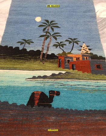 Arazzo Kilim Nilo Harrania Egitto 98x65cm Paesaggi Del Nilo 100% Artigianale Casa e cucina/Decorazioni per interni/Arazzi e tappezzeria Mollaian Tappeti - Lecce, Commerciovirtuoso.it
