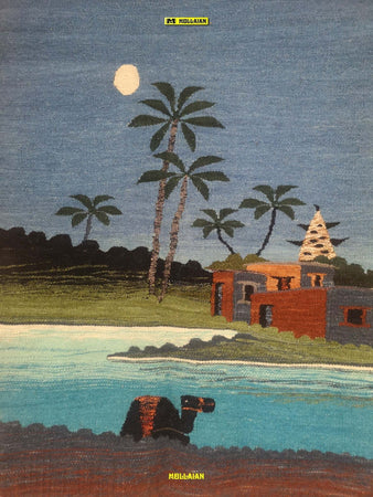 Arazzo Kilim Nilo Harrania Egitto 98x65cm Paesaggi Del Nilo 100% Artigianale Casa e cucina/Decorazioni per interni/Arazzi e tappezzeria Mollaian Tappeti - Lecce, Commerciovirtuoso.it