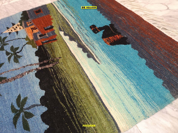 Arazzo Kilim Nilo Harrania Egitto 98x65cm Paesaggi Del Nilo 100% Artigianale Casa e cucina/Decorazioni per interni/Arazzi e tappezzeria Mollaian Tappeti - Lecce, Commerciovirtuoso.it