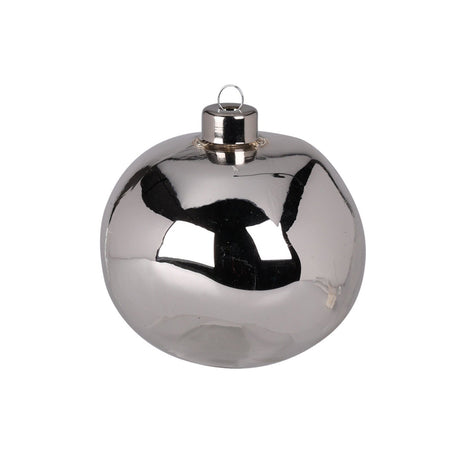 Palline per albero di Natale in vetro color argento decorazioni natalizie