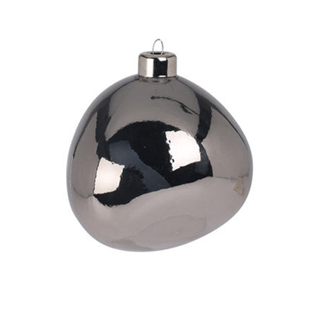 Palline per albero di Natale in vetro color argento decorazioni natalizie