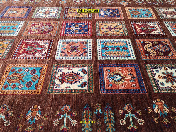 Ariana-Bakhtiari-Tappeto-Originale-Moderno-Extra-Fine-190x126-Marrone-Multicolore