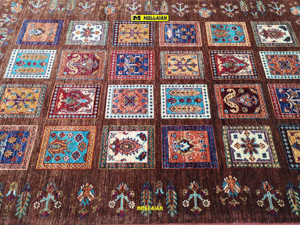 Ariana-Bakhtiari-Tappeto-Originale-Moderno-Extra-Fine-190x126-Marrone-Multicolore