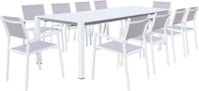 ARIZONA---set-tavolo-in-alluminio-cm-85-x-51,50/104/156/208/260-x-74-h-con-10-sedute-Bianco-Milani-Home