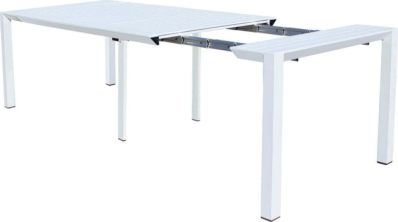 ARIZONA---set-tavolo-in-alluminio-cm-85-x-51,50/104/156/208/260-x-74-h-con-6-sedute-Bianco-Milani-Home