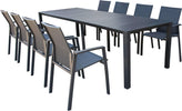 ARIZONA---set-tavolo-in-alluminio-cm-85-x-51,50/104/156/208/260-x-74-h-con-8-sedute-Antracite-Milani-Home