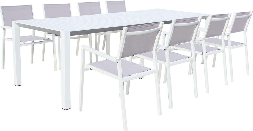 ARIZONA---set-tavolo-in-alluminio-cm-85-x-51,50/104/156/208/260-x-74-h-con-8-sedute-Bianco-Milani-Home