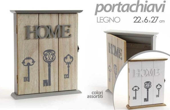 Armadietto-Portachiavi-Parete-Appendino-Home-22x6x27cm-Shabby-Chic-Col-Ass-765896