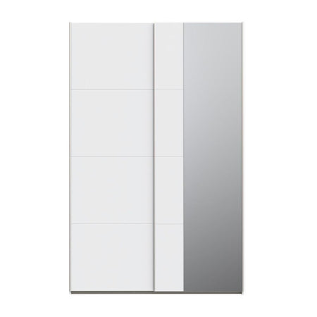 Armadio Afra 2 ante scorrevoli con specchio colore bianco