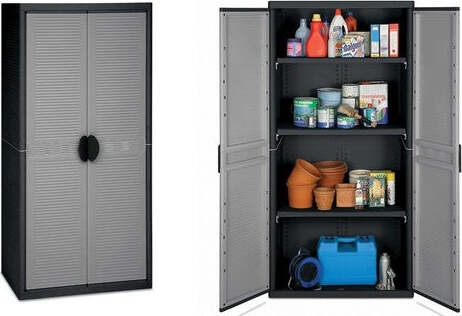 Armadio-plastica-Terry-1002206-JUMBO-QBLACK-2900-Grigio-e-Nero