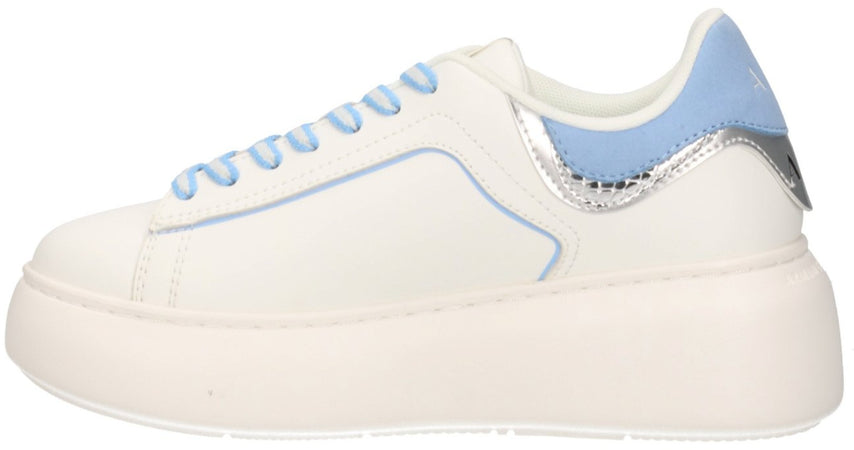 Armani Exchange Sneakers Donna in pelle XDX108 XV788 T781 Bianca e Azzurra