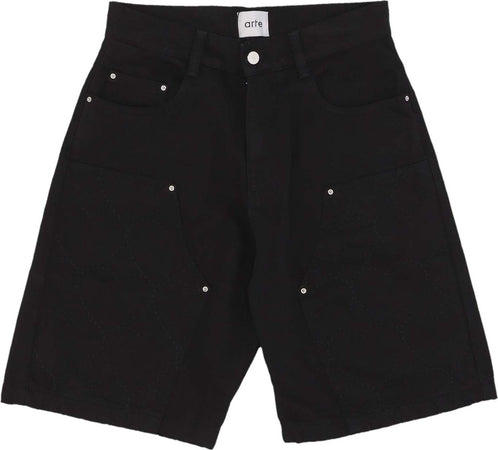 ARTE-Jeans-Corto-Uomo-Serena-Heart-Shorts-Black-da-uomo