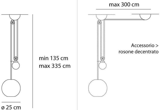 Artemide Aggregato Saliscendi sfera ø250