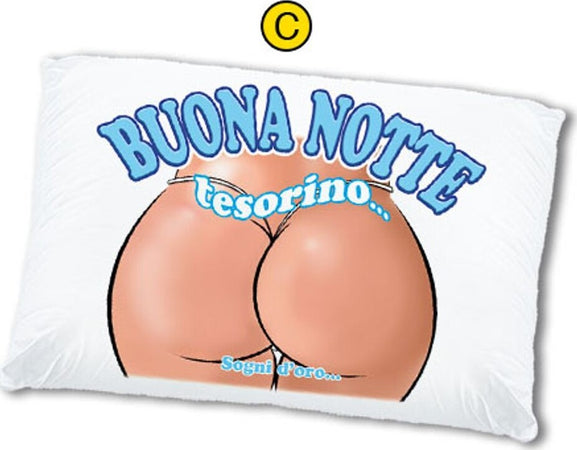 Articoli Divertenti Federa Cuscino Con Culo E Scritta Buonanotte Tesorino Sogni D’oro regalo sexy Giochi e giocattoli/Articoli da regalo e scherzetti/Scherzetti e articoli divertenti Kondorama - Martinsicuro, Commerciovirtuoso.it