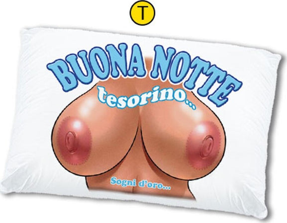 Articoli Divertenti Federa Cuscino Con Tette E Scritta Buonanotte Tesorino Sogni D’oro 5537 T Giochi e giocattoli/Articoli da regalo e scherzetti/Scherzetti e articoli divertenti Kondorama - Martinsicuro, Commerciovirtuoso.it