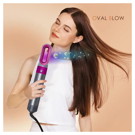 Asciugacapelli 5 In 1 Set Spazzole Capelli Pettine Ad Aria Calda Arricciacapelli