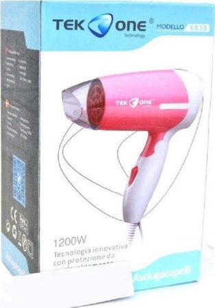 Asciugacapelli-Phon-Tekone-6830-Portatile-Da-Viaggio-Pieghevole-1200w