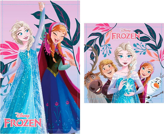 Asciugamani-Bagno-In-Spugna-Disney-Personaggi-Bambini-Set-2-Asciugamani-Bagno-Cotone-100%-Set-2-Pezzi,-Prodotto-Ufficiale