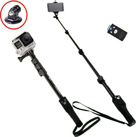 Asta-Per-Selfie-Bastone-Regolabile-Telescopico-Estensibile-Bluetooth-Smartphone