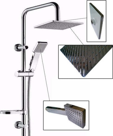 Asta Saliscendi Cromata Colonna Doccia Soffione Fisso Doccetta Saturn 9005 Fai da te/Attrezzature per cucine e bagni/Attrezzature per bagni/Docce e componenti doccia/Sistemi saliscendi per vasche da bagno e docce Trade Shop italia - Napoli, Commerciovirtuoso.it