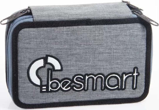 Astuccio-Portapastelli-Triplo-York-Grigio-Chiaro-Be-Smart-Penne-Accessori-Scuola