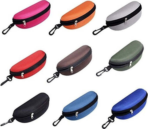 Astuccio-Semi-Rigido-Porta-Occhiali-Custodia-Protettiva-Sole-Vista-Chiusura-Zip