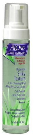 Atone Silky Texture Foam Wrap 251 Ml Spray Districante per Capelli Più Morbidi E Naturali