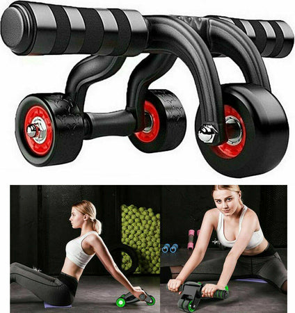 ATTREZZO-PER-ADDOMINALI-3-RUOTE-PALESTRA-CON-TAPPETINO-FITNESS-ESERCIZI-SPORT