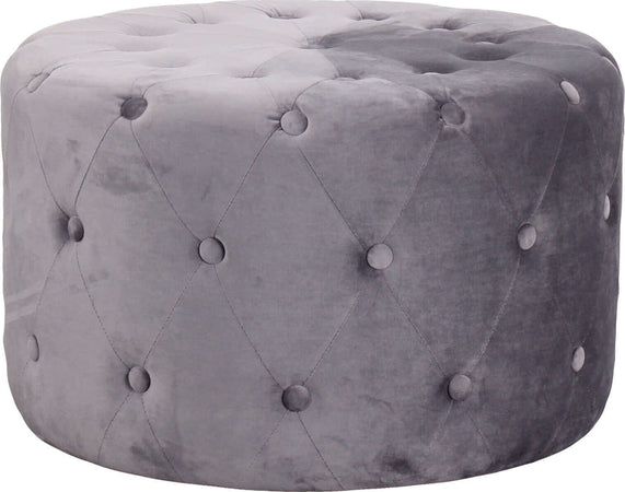 AURA---pouf-rotondo-in-velluto-Grigio-scuro-Milani-Home