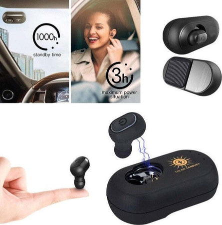 Auricolare-Bluetooth-Con-Base-Di-Ricarica-Solare-Per-Auto-Pannello-Solare
