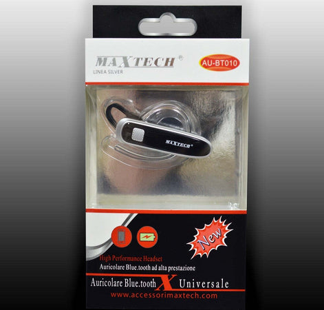 Auricolare Bluetooth Maxtech Au-bt010 Universale Cuffia Per Smartphone Versione 4.2 Cuffie e Auricolari Trade Shop italia - Napoli, Commerciovirtuoso.it