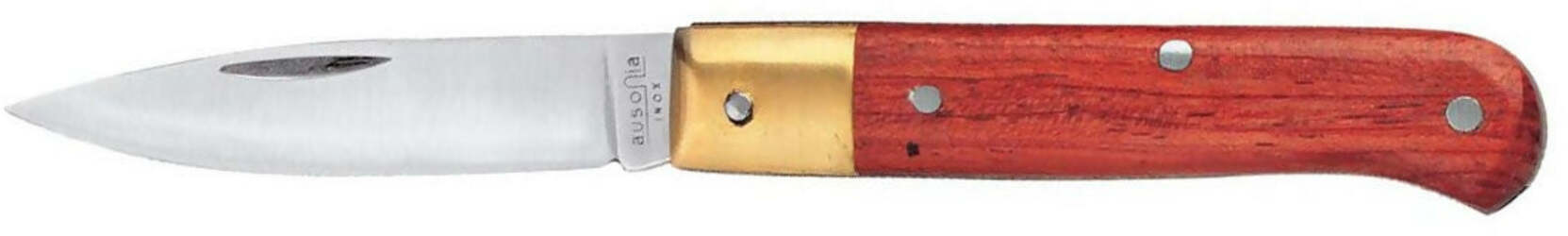 Ausonia - 23022 Coltello Da Tasca Tipo Calabrese Cm.16 Con Manico In Legno Sapelli Made In Italy