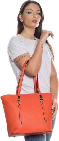 Ausonio---Shopper-da-Donna-Salmone-In-Vera-Pelle