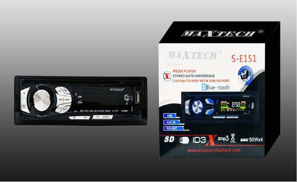 Autoradio-Auto-Usb-Mp3-Aux-Stereo-Bluetooth-Radio-Fm-Ingresso-Sd-50-Watt-X-4