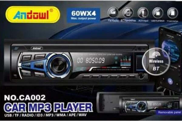 Autoradio-Lettore-Mp3-Sistema-Audio-Auto-1-Din-Bt-Usb-Aux-Fm-Sd-Card-Mp3-Ca002