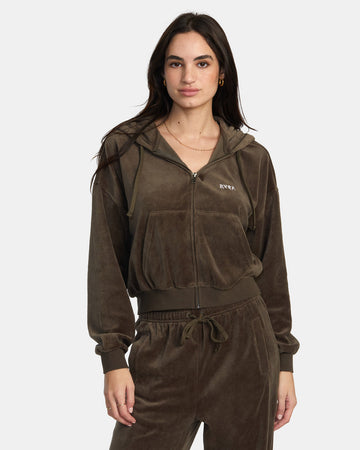 Felpa Cappuccio Zip Donna Rvca Seniesa Estrada Ring