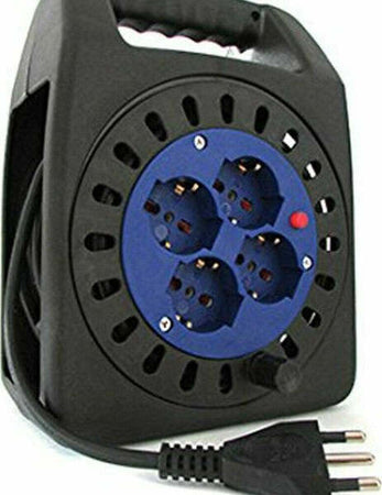 Avvolgicavo-Elettrico-Prolunga-Corrente-Avvolgi-Cavo-15-Metri-4-Prese-Schuko-2p