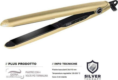 Axima-piastra-euphoria-gold-081032-,-placche-basculanti-in-ceramica-e-tormalina,-temperatura-regolabile-da-120-a-230°-c.