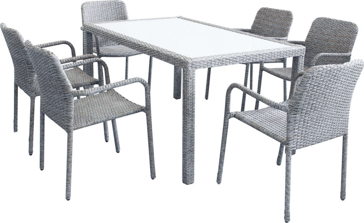 AXONA---set-tavolo-da-giardino-con-piano-in-vetro-150x90-compreso-di-6-poltrone-intreccio-in-rattan-sintetico-Grigio-Milani-Home