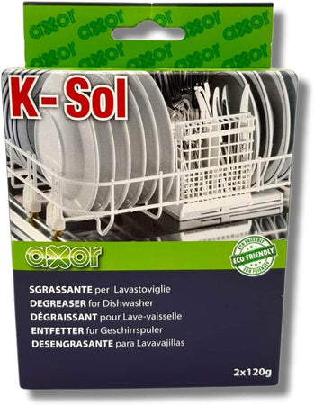 AXOR K-SOL Sgrassante per Lavastoviglie, 2 buste da 125gr