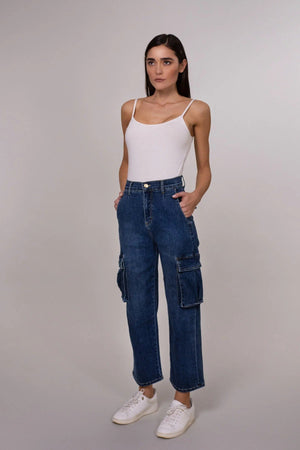 White Wise jeans donna mod Andrea Cargo