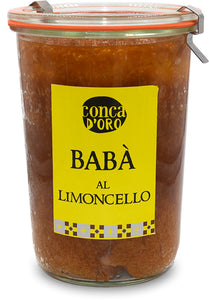 Babà al Limoncello 500gr. in Vaso Babà Artigianali in Vasocottura Made in Italy Dessert Tipico Campano, Dolce Artigianale Napoli, Idea Regalo Alimentari e cura della casa/Cibi in scatola e conserve/Piatti confezionati/Dolci e dessert Conca d’Oro - Campiglia Marittima, Commerciovirtuoso.it
