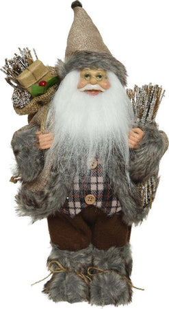 Babbo Natale con lampada, ramo, sacca dei regali, decorazione da 45 cm grigio Casa e cucina/Decorazioni per interni/Addobbi e decorazioni per ricorrenze/Decorazioni natalizie/Schiaccianoci MagiediNatale.it - Altamura, Commerciovirtuoso.it