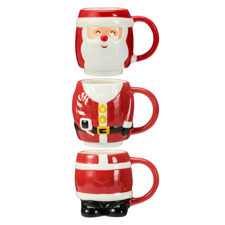 Tazza in ceramica per decorazioni natalizie da 280 ml set da 3