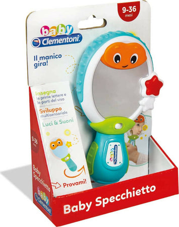 Baby Clementoni - 17329 - Baby Specchietto - Gioco Prima Infanzia - Giocattolo Elettronico Parlante Italiano (batterie Incluse), Bambini 9 - 36 Mesi Giochi e giocattoli/Elettronica per bambini/Giochi elettronici Sanitaria Gioia del Bimbo - Villa San Giovanni, Commerciovirtuoso.it