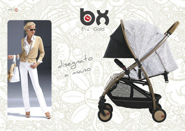 BACIUZZI BX Frà-Gold passeggino leggero, chiusura Lampo, traspirante full optional, DISEGNATO A MANO Prima infanzia/Passeggini carrozzine e accessori/Passeggini e carrozzine/Passeggini compatti Sanitaria Gioia del Bimbo - Villa San Giovanni, Commerciovirtuoso.it